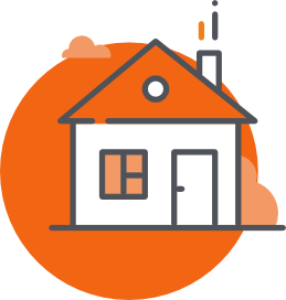 icone pour illustrer la vente de maisons et villas